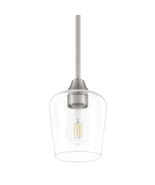 Hampton Bay Pavlen 1-Light Contemporary Hanging Mini Pendant in Brushed ... - $429.61 MXN