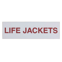  Adhesive Life Jackets Sticker Sign (100x30mm) - £17.39 GBP