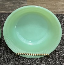 Fire-King Jane Ray Ribbed 4-7/8&quot; Jadeite Berry/Desert Bowl ~ Green Glass - £11.32 GBP