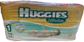 Vintage 1992 Huggies Ultra Trim Diapers with Leak Lock, Size 1, 40 ct - $59.99