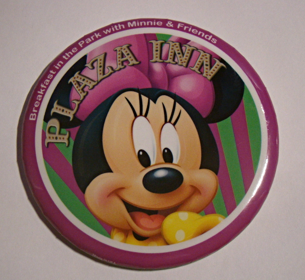 Breakfast in the Park with Minnie & Friends PLAZA INN Button - $8.00