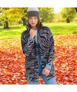 New Anthropologie Maeve Eunice Funnel Neck Wool Blend Cardigan $198 B&amp;W ... - $98.47 CAD