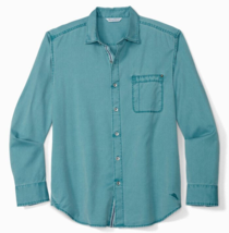 Tommy Bahama Tahitian Twilly Long Sleeve Shirt Mens 4XLB Mambo Blue Cotton - $65.34
