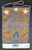 Arizona Diamondbacks 2001 World Series Champions Banner 17&quot; x 12&quot; SGA 2002 - NEW - £10.29 GBP