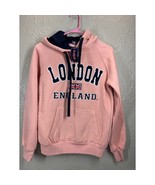 G Crown Womens Pink London England Sweatshirt Hoodie Size Small NWT - $558.84 MXN