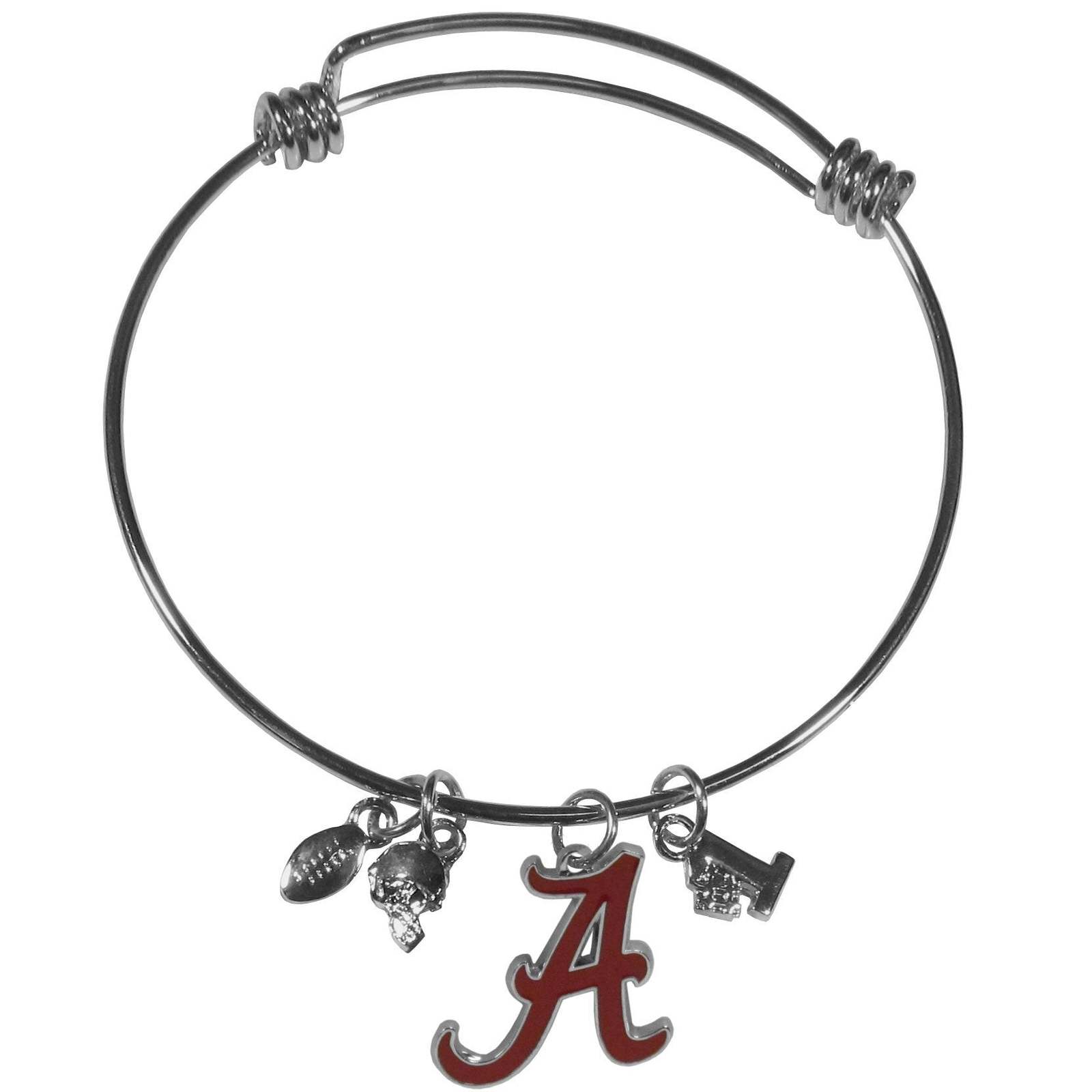 NCAA Siskiyou Sports Womens Alabama Crimson Tide Charm Bangle Bracelet One Size