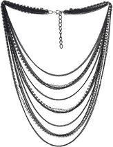 Multi-Strand Chains Statement Necklace - £24.35 GBP