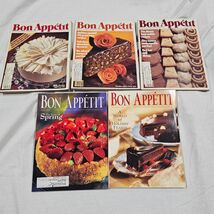 Bon Appetit Magazine Lot of 5 Vintage 1985 1993 Holiday Dessert Lot Cake... - $16.83
