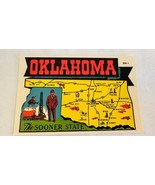 Vintage Oklahoma The Sooner State Souvenir Travel Decal NOS - €7,27 EUR