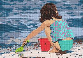 Pepita needlepoint canvas: Beach Vacation, 10&quot; x 7&quot; - £37.83 GBP+