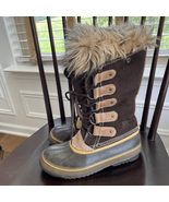 Sorel Joan of Arctic Waterproof Winter Snow Boot Quarry Faux Fur 8 - $1,348.89 MXN