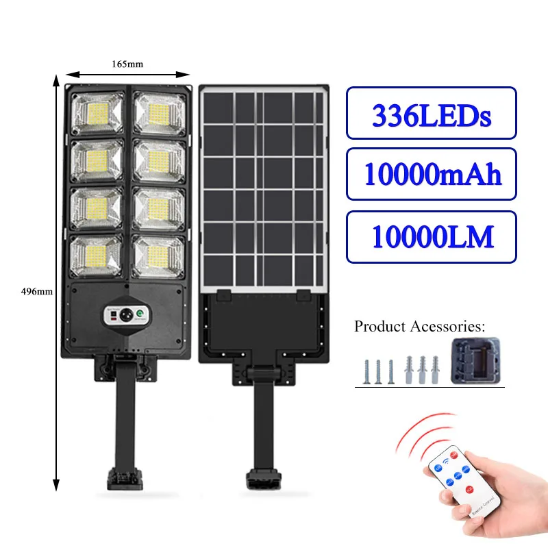 15000LM Solar Outdoor Lamp 8000W Garden Street Light High Power Wall Lamp 504LED - £102.04 GBP