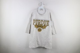 Vintage 90s Mens 2XL Spell Out Purdue University Dad Short Sleeve T-Shir... - £31.54 GBP