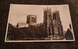 Vintage Postcard Unposted B&amp;W Real Photo York Minster NW  England - £0.74 GBP
