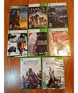 Lot of 8 XBox 360 Games Halo 3, assassins creed  Battlefield Medal of ho... - $38.60