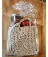 Yankee Candle Sparkling Cinnamon  Cabled Tote Bag 5pc. Gift Set - £26.32 GBP
