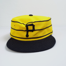 Pittsburgh Pirates Vtg New Era Fitted Pillbox Hat Sz 7 5/8 Pro Model 70&#39;s 80&#39;s - £114.48 GBP