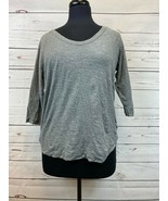 James Perse Standard T-Shirt Top Gray Cotton 3/4 Sleeve Size 1 NEW NWT - $785.88 MXN