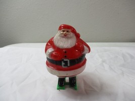 Vintage Red plastic Santa Candy Container Christmas Ornament 4.5” broken... - £15.73 GBP