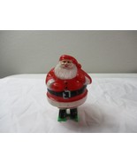 Vintage Red plastic Santa Candy Container Christmas Ornament 4.5” broken... - £15.56 GBP