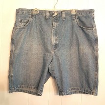 Wrangler Carpenter Blue Jean SHORTS size 46 Relaxed Fit Antique Indigo Denim - £11.73 GBP