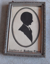 Vintage 1930s Silhouette Print Boy Bust from Reading Times Framed - £27.24 GBP