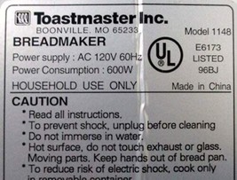 Temperature Sensor for Toastmaster Bread Maker Models 1148 1148X - £14.74 GBP