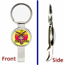 Hee Haw TV Show Pendant or Keychain silver tone secret bottle opener - $12.47