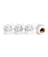 White Crown Tire Valve Caps – Bling Car Wheel Accessories (Set of 4) - $7.99