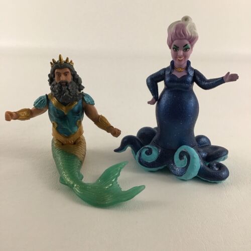 Disney The Little Mermaid Deluxe 4&quot; Figures Doll Ursula King Triton 2022... - $38.56