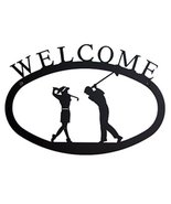 Village Wrought Iron 2 Golfers Welcome Sign - Large - $39.25