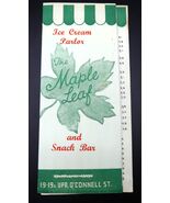 Vtg Menu The Maple Leaf Ice Cream Parlor and Snack Bar Unique Find - $551.59 MXN Vtg Menu The Maple Leaf Ice Cream Parlor and Snack Bar Unique Find - $551.59 MXN