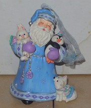 2002 Hallmark Woodland Friends Santa Rabbit Fox Penguin Ornament - $15.07