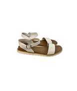 Women&#39;s White Open Toe Flat Sandals Size 8 Sun + Stone Mattie Summer Shoes - £6.30 GBP