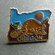 Oregon Us Map Beaver State Lapel Pin Badge 1 Inch - £4.20 GBP