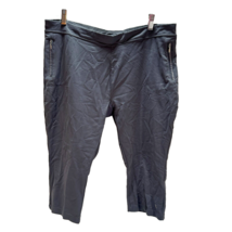 Danskin Now Capri Pants Size XL 16 18 Stretch Sweatpants Nylon Spandex Gray - £9.15 GBP