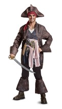 Disney Men&#39;s Plus Size POTC5 Captain Jack Sparrow Deluxe Adult Costume, ... - £111.67 GBP