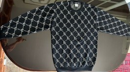 Sean John Mens Sweater Sz Large 100% Merino Wool Black used - £39.38 GBP