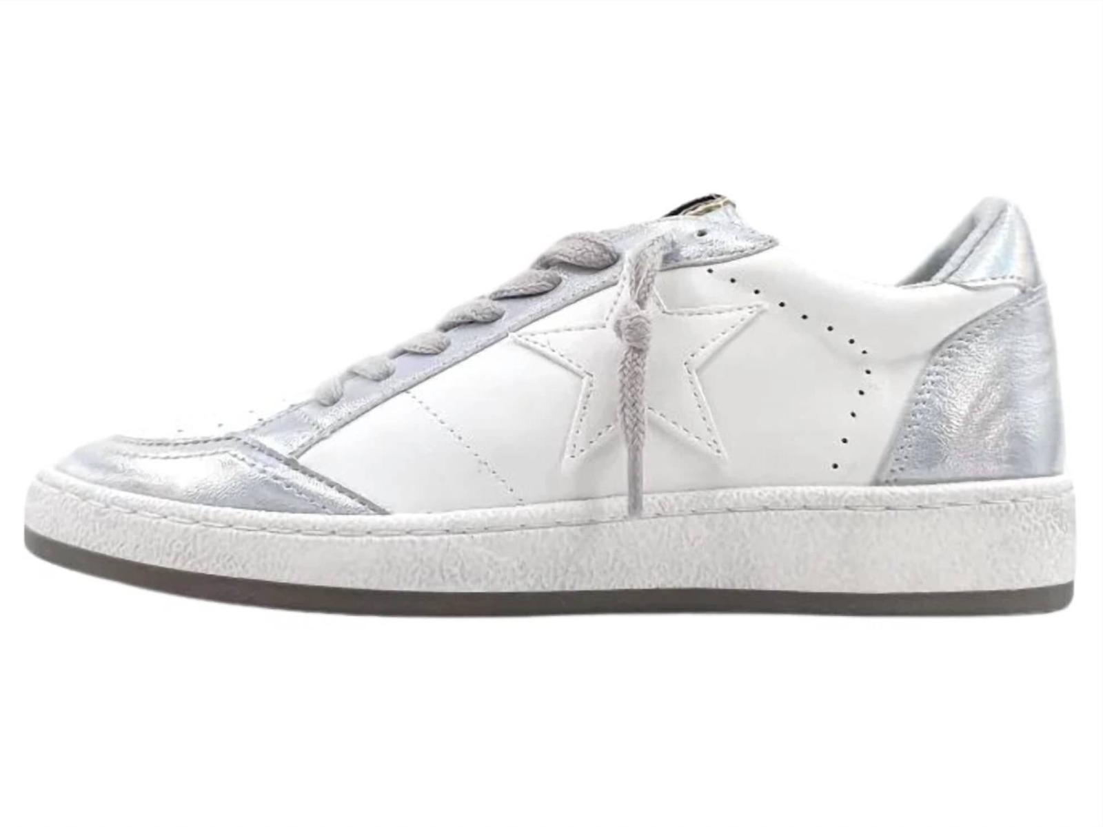Shu Shop women&#39;s paz sneakers Iridescent Silver - $34.00