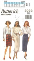Butterick 3033 Misses Straight Wrap Pleats Skirts Fast &amp; Easy 18,20,22 UNCUT FF - £6.77 GBP