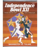 1987 Independence Bowl Game Program Washington Huskies Tulane Green Wave - $217.81 CAD