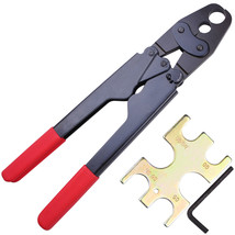 Yescom 1/2&quot; 3/4&quot; Pex Crimping Tool Pipe Copper Ring Clamps Cinch Go/no Go Gauge - £44.55 GBP