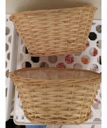 Mini Wicker Easter Baskets 2 Wicker Baskets Craft Supplies Set of Two - £9.43 GBP
