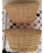 Mini Wicker Easter Baskets 2 Wicker Baskets Craft Supplies Set of Two - $11.99