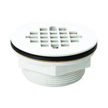 Zoro Select 133-101 Shower Drain,Compression,Pvc,White Grid - $17.99