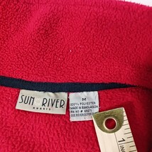 Sun River Khakis Men's 1/4 Zip Long Sleeve Pullover Red Sweatshirt Size Medium image 4