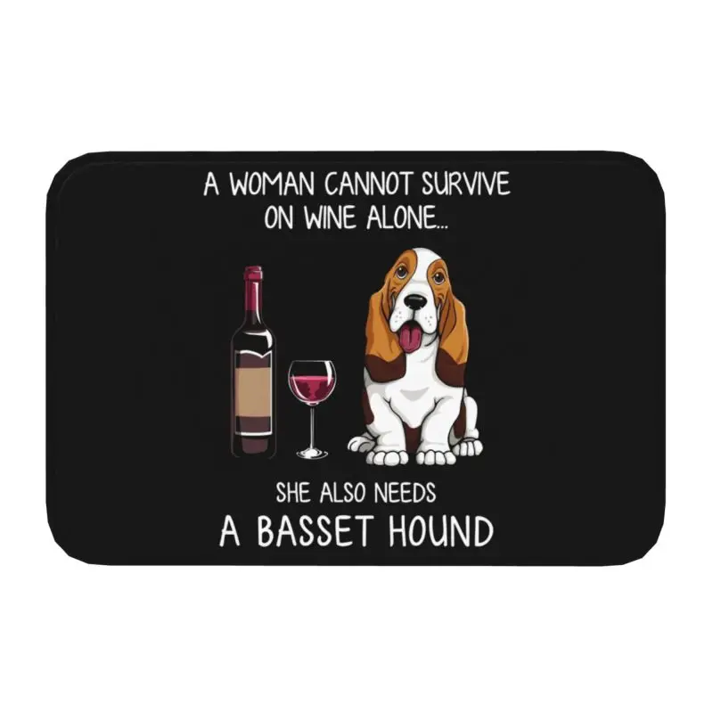 Basset Hound Front Door Mat Anti-Slip Outdoor Absorbent Doggy Puppy Pet ... - £12.62 GBP