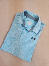 Under Armour Golf Polo Teal  HeatGear Loose Performance Short Sleeve Mens Small - $15.50