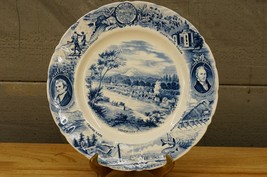 Vintage China Johnson Bros State of Oregon Blue Historical Plate Meier &amp; Frank - £19.32 GBP
