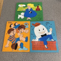 Vintage Playskool Wooden Puzzle Nursery Rhymes Jack Jill Mary Lamb Humpty Dumpty - £33.01 GBP